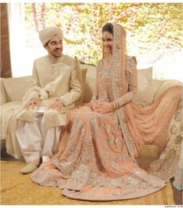 Pakistani Bridal Dresses for Walima in light Color