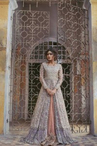 Pakistani Bridal Dresses for Walima in Pastel Color