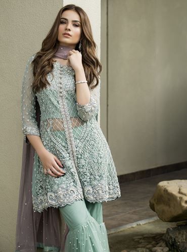 Pakistani Bridal Dresses for Party Wear in Pastel Color