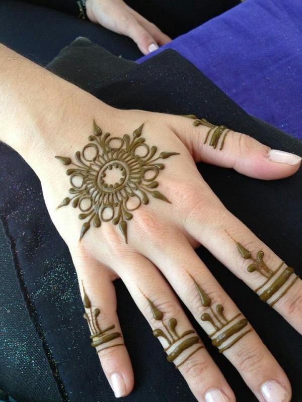 Easy Mehndi Design for Back of Hand