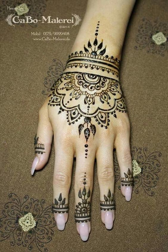 Simple Mehndi Designs for Hands