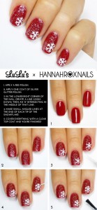 Easy snowflake Nail Art Designs Step by Step at Home