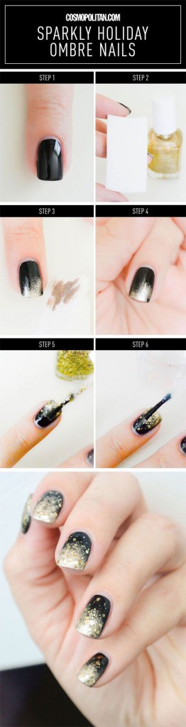 Easy Glitter Nail Art Designs Step by Step at Home