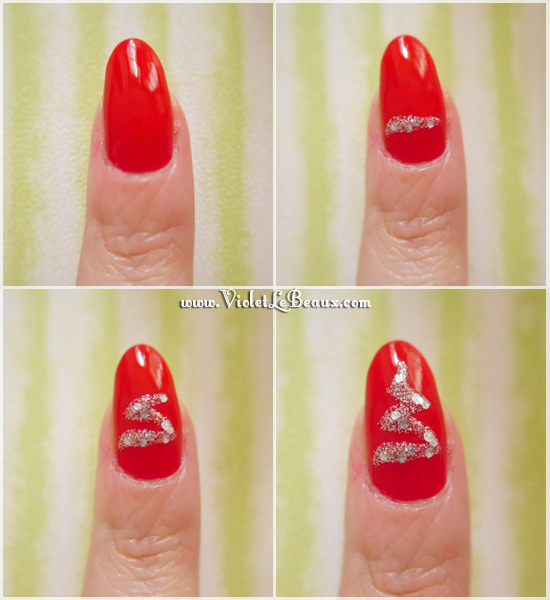 Easy Christmas Tree Nail Art Designs Step by Step at Home