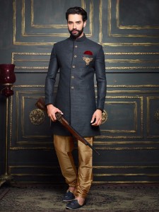 Pakistani Sherwani Designs In Blue Color