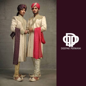 Pakistani Sherwani Designs in Off whit color with turban