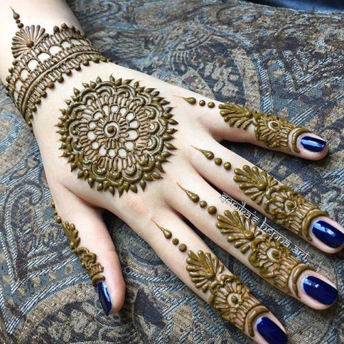 Round Arabic Mehndi Designs