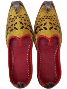 Golden embroidered Mens Khussa Shoes For Every Occasion