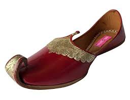 Maroon Mens leather Khussa Shoes For Every Occasion