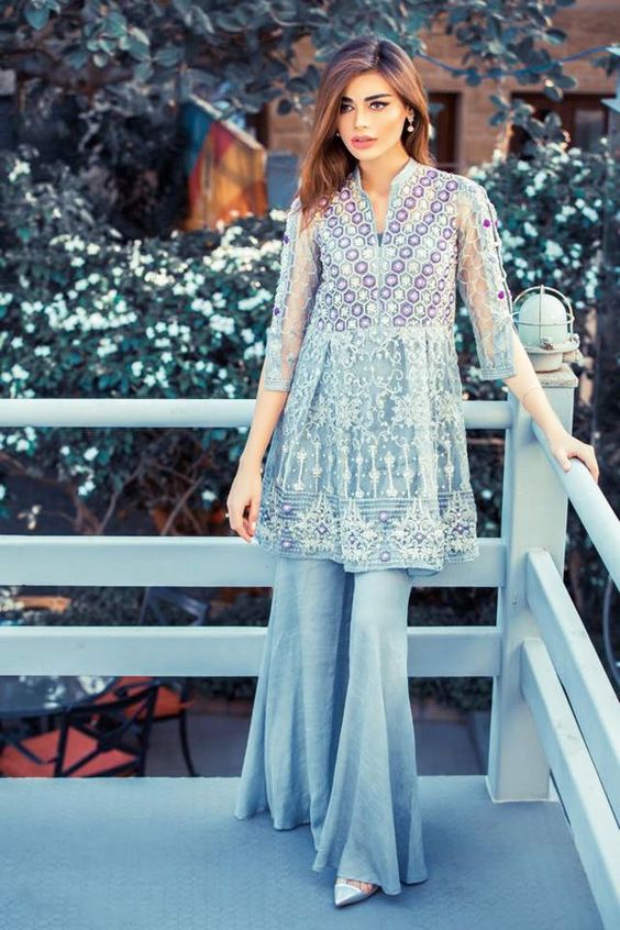 Bell Bottom Trouser Designs 2018 In Pakistan