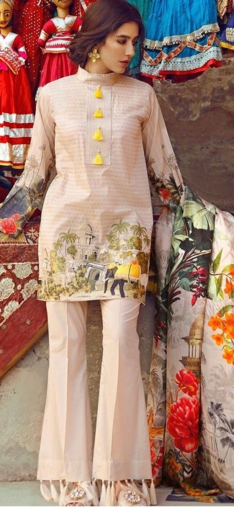 Bell Bottom Trouser Designs 2018 In Pakistan