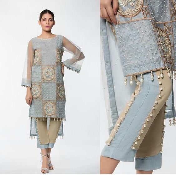 Straight Trouser Designs 2018 In Pakistan