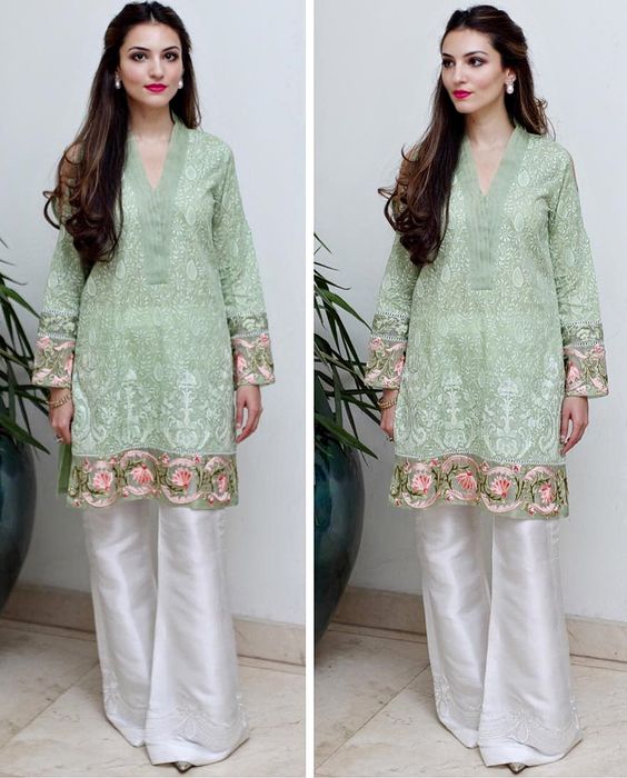 Bell Bottom Trouser Designs 2018 In Pakistan