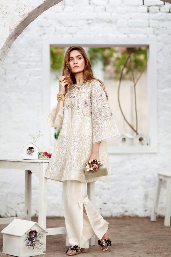 Bell Bottom Trouser Designs 2018 In Pakistan