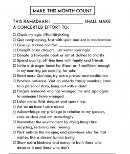 Ramadan Preparation Checklist