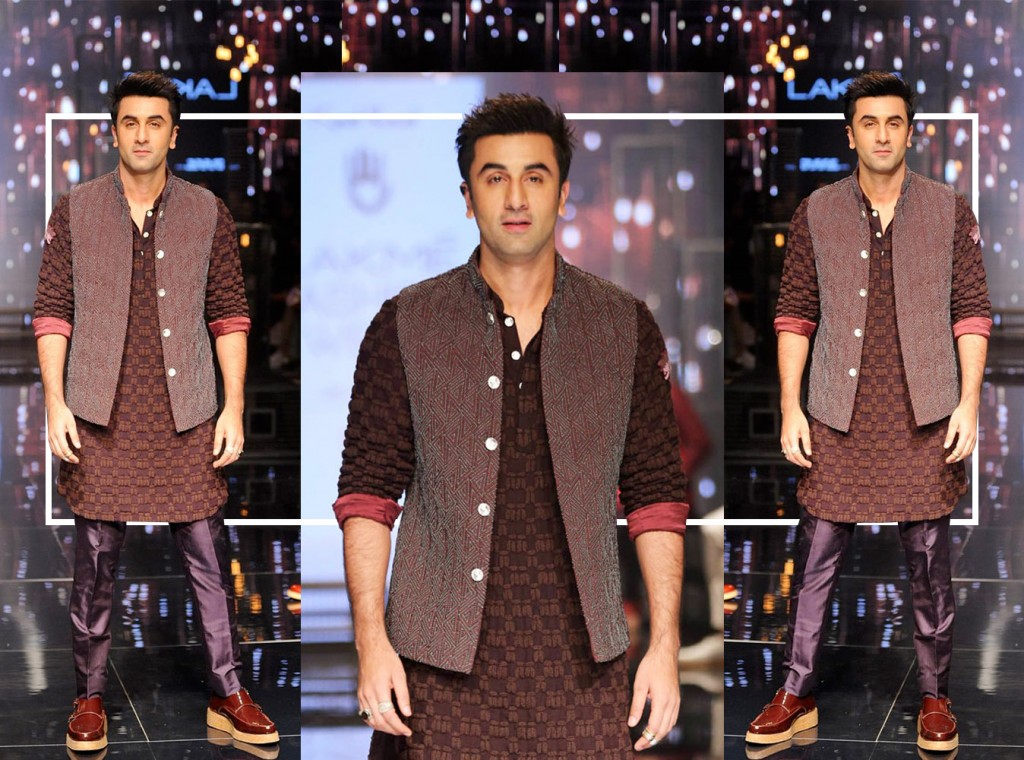 Ranbir Kapoor in Pathani Kurta Pajama with Waistcoat