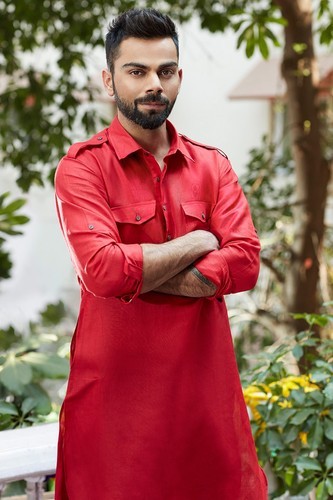 Virat Kholi in designer Pathani Kurta